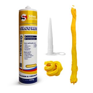 Selante PU40 Amarelo Silcores – Adesivo de Alta Densidade e Resistência para Colagem e Vedação
