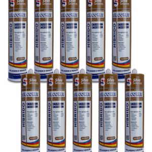 Selante Adesivo Silicone Pu Acm Híbrido Marrom 10 Unidades