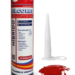 Selante Adesivo Silicone Pu Acm Híbrido Vermelho Flex