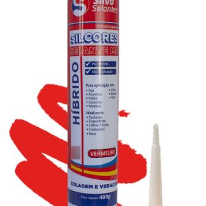 Selante Adesivo Silicone Pu Cola Acm Híbrido Vermelho Flex