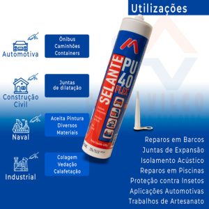 3 Selantes Silicone  Pu40 Poliuretano Flex Bege Areia 400g