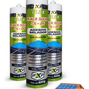 03 Selantes Pu Placa Solar Cola Flex Com Alta Resistência Uv