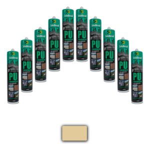 10 Silicones Selante Adesivo Elástico Uso Geral Pu Cor Duna