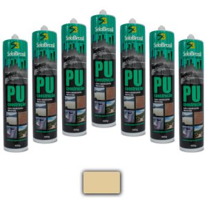 7 Silicones Selante Adesivo Elástico Uso Geral Pu Cor Duna