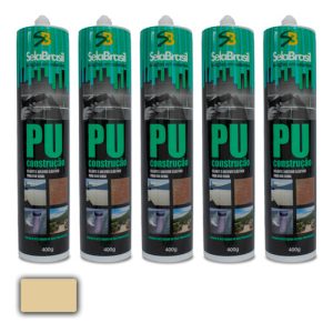 5 Silicones Selante Adesivo Elástico Uso Geral Pu Cor Duna