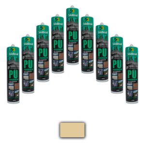 9 Silicones Selante Adesivo Elástico Uso Geral Pu Cor Duna