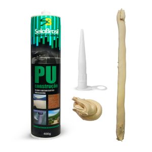 Silicone Selante Adesivo Elástico Uso Geral Pu Cor Duna