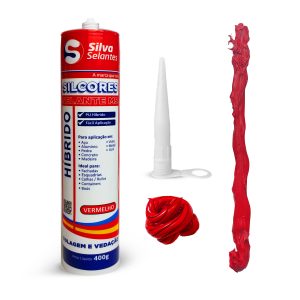 Selante Adesivo Silicone Pu Acm Híbrido Vermelho Flex