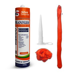 Selante Adesivo Silicone Pu Acm Híbrido Laranja  Flex