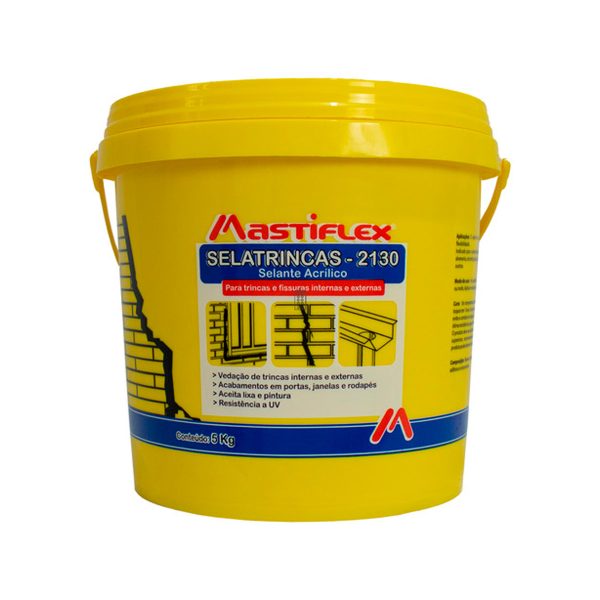 Selante Acrilico Sela Trincas Fissuras Rachaduras Parede 5kg